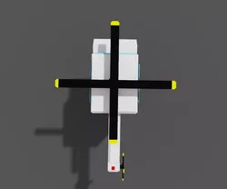 Helicopters helicopter with two seats Low-poly 3D model