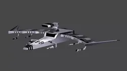 Low Poly Metalic Spaceship Model Low-poly 3D model