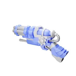 Lowpoly Gun - Two Version Metarial and Realistic Texture  Low-poly 3D model