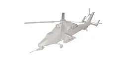 Military Helicopter concept Low-poly 3D model
