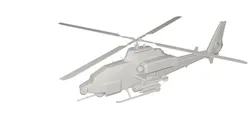 Military Helicopter concept Low-poly 3D model