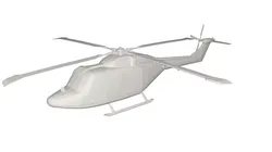 Military Helicopter concept Low-poly 3D model