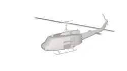 Military Helicopter concept Low-poly 3D model
