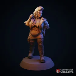 Modern Female Biker Brawler