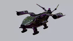 Sci-fi Aircraft Low-poly 3D model