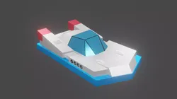 Spaceship 03F Low-poly 3D model