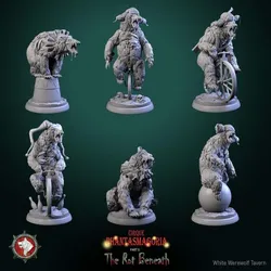 The Rotting Riders - 32mm, 6 pre-supported STLs + 5e Style Stat Block.