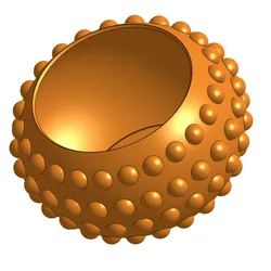 Vase with Half-Sphere Texture – Unique 3D Printable Planter