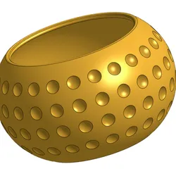 Vase with Half-Sphere Texture – Unique 3D Printable Planter