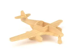 Wooden toy airplane 09 3D model