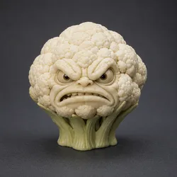 Wütender Blumenkohl-Charakter - Angry Cauliflower Character