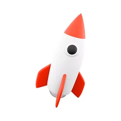 3d flying space rocket 3D model