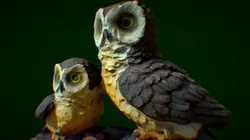 3D scan of owls figurines - photogrammetry