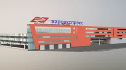 Airport Railroad Station UUEE Aeroexpress Low-poly 3D model