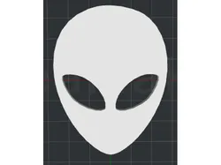 Alien Head 2D Wall Art