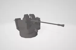 AMERICAN US BOFORS AA GUN Low-poly 3D model