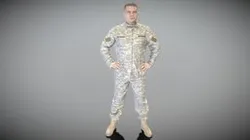 Brave soldier in American military uniform 227