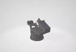 BRITISH AA TWIN WW2 GUN Low-poly 3D model