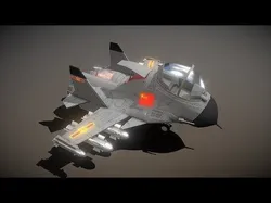 Cartoon Airplane J-15 Low-poly 3D model