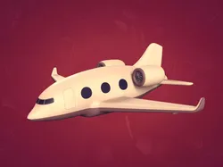 Cartoon Private Jet Low-poly 3D model