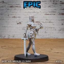 Dark Nun Walking ‧ DnD Miniature ‧ Tabletop Miniatures ‧ Gaming Monster ‧ 3D Model ‧ RPG ‧ DnDminis ‧ STL FILE