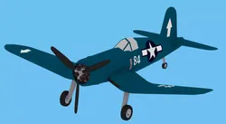 F4U CORSAIR Low Poly Low-poly 3D model