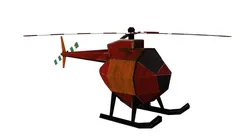 Helicopter Low poly  Low-poly 3D model