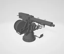 Japanese WW2 Gun 3D model