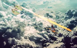 Low poly hybrid spaceship fighter Low-poly 3D model
