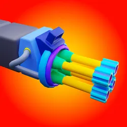 Lowpoly Game Ready Gun Model cable Low-poly 3D model