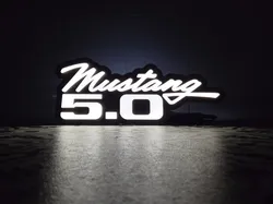Mustang 5.0 LED Lightbox Sign - Free 3D Print Model