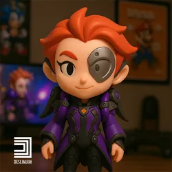 Overwatch 2 Moira - Chibi Cute toyart