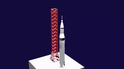Rocket like saturn V 3D model