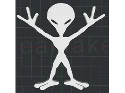 Space Alien 2D Wall Art