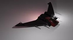 spaceship jet fighter in sky 3D model