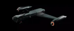 spaceship low poly with uv unwrapping 3D model