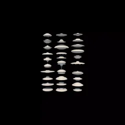 UFO spaceships  Low-poly 3D model