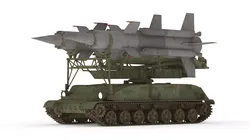 2K11 Kub Low Poly SA-4 Ganef Low-poly 3D model