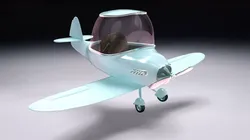 Airplane cartoon style 3D model