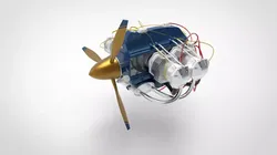 Airplane engine AA 3D model