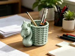 Bamboo Horse Pen Holder - Free 3D Print Model