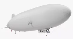 Blimp Airship Generic Rigged 3D model
