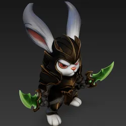 DnD Dark Bunny Assassin - Chibi Dual-Blade Rogue Miniature