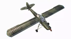 German liaison aircraft Fieseler Fi 156 Storch Low-poly 3D model
