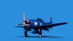 Grumman F8F-2 Bearcat V01 3D model