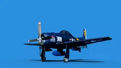 Grumman F8F-2 Bearcat V06 3D model