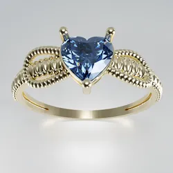 Heart Stone Infinity Ring