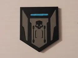 Helldivers EXO Certified Title Badge - Free 3D Print Model