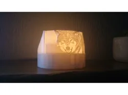 lithophane candle holder