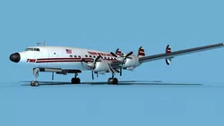 Lockheed L1649 Star Liner Trans World Airways 3D model
